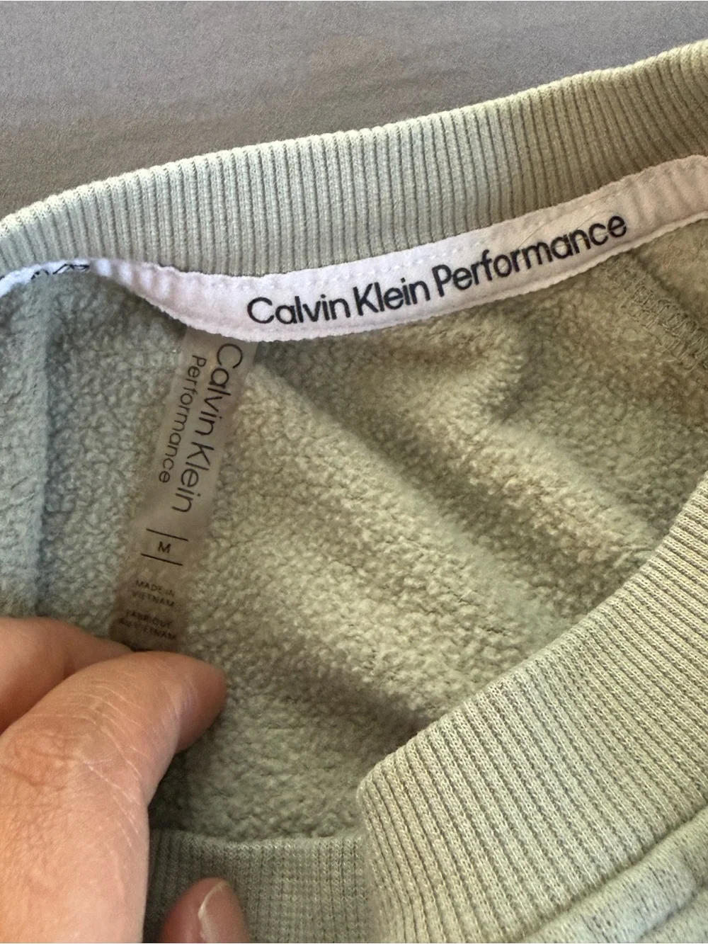 Calvin Klein Sage Green Track Jogger Set with White Stripe